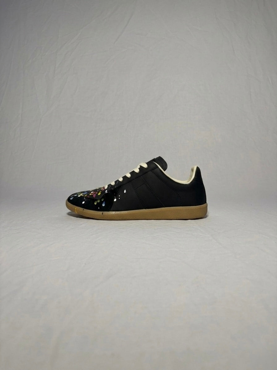 Black paint splatter