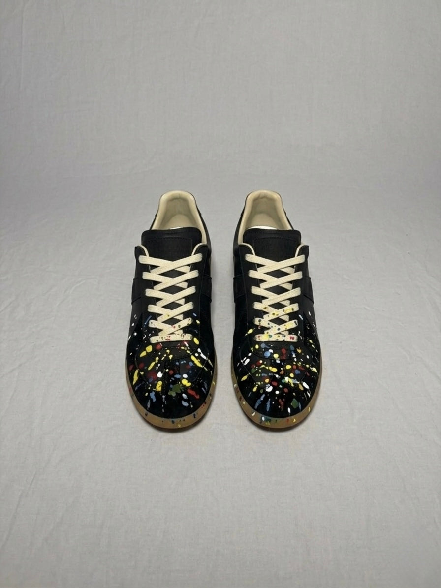 Black paint splatter