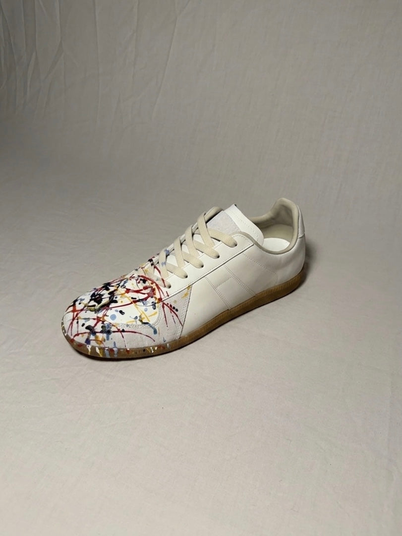 White paint splatter