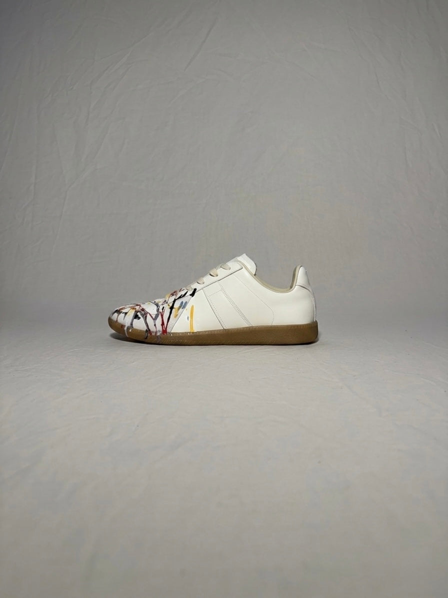 White paint splatter