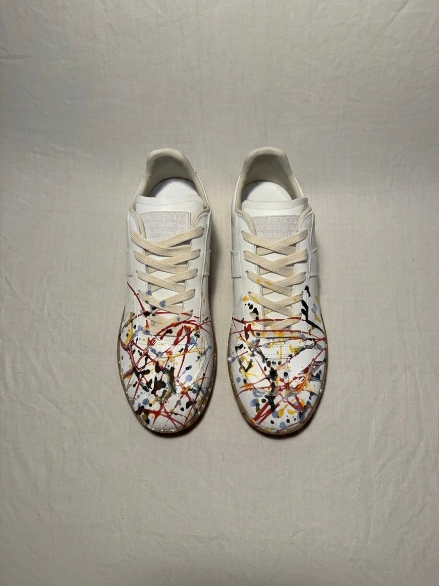 White paint splatter