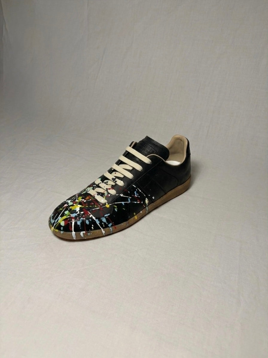 Black paint splatter